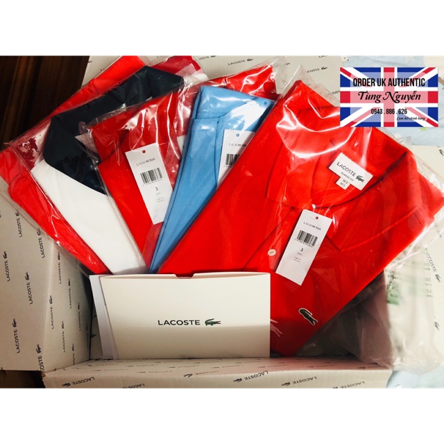 Áo polo lacoste nam nữ auth - order chính hãng uk trả khách