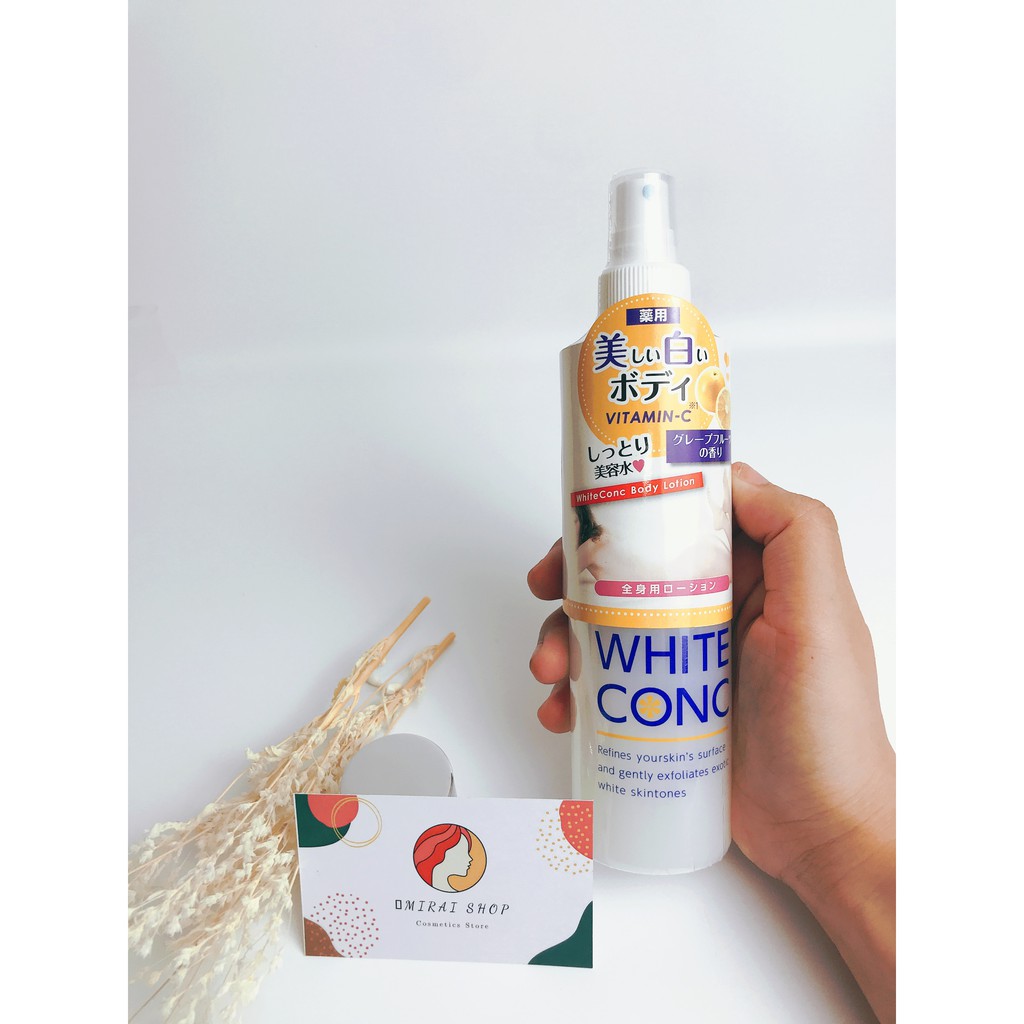 Xịt Dưỡng Trắng Da Toàn Thân White Conc Body Lotion Vitamin C 245ml