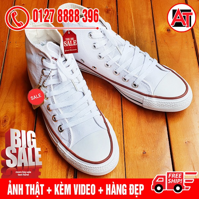 [KÈM HỘP HÃNG] Giày Thể Thao CV Chuck 2 Trắng Cổ Cao Nam Nữ | BigBuy360 - bigbuy360.vn