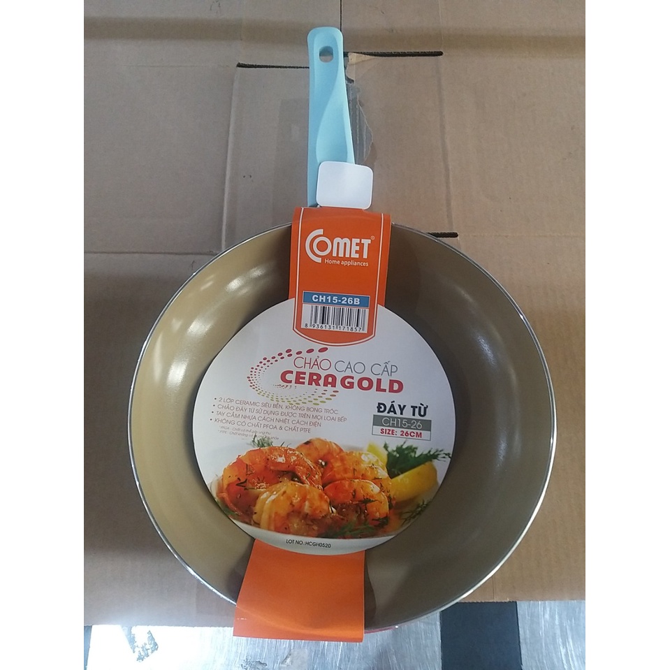 [LIFEMC11M2ADP -12% đơn 250K] Chảo từ chống dính cao cấp 26cm COMET CH15-26