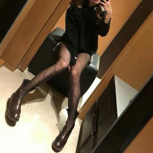 Quần tất lưới chữ hộp thắt nơ hàng đẹp  freeship