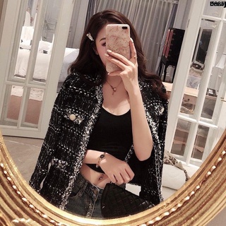 Áo Khoác Cardigan Ngắn Dáng Rộng Phong Cách Hàn Quốc Cổ Điển Thời Trang Mùa Xuân Cho Nữ