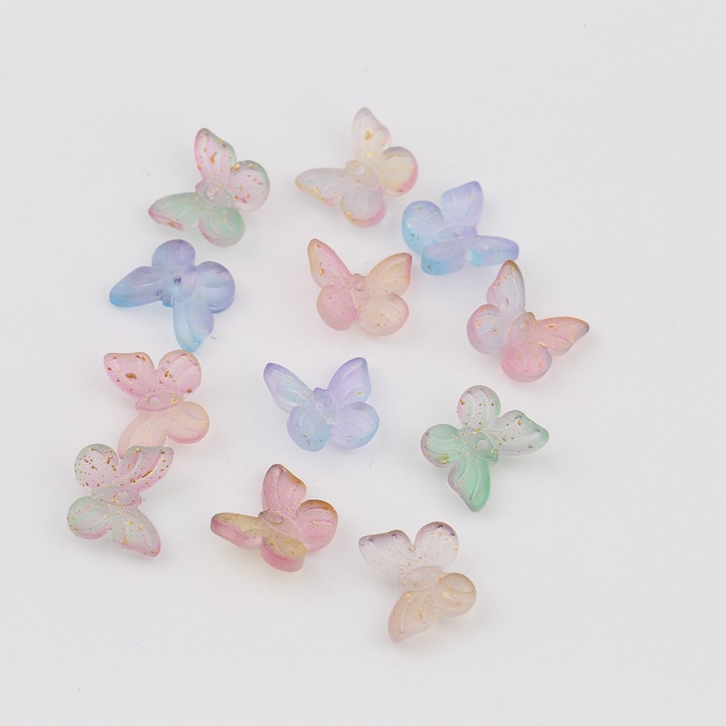 Bộ 20 mặt dây chuyền hình bướm kính đính đá chất lượng cao