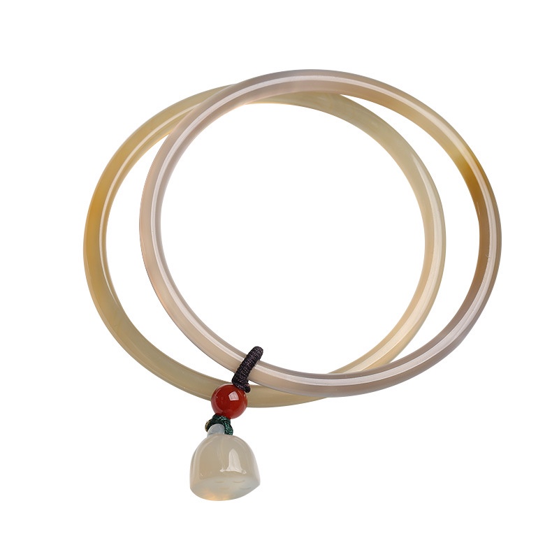 [Hàng Mới Về] Mặt Trang Sức Nhẫn Màu Xám Đá Canxedony