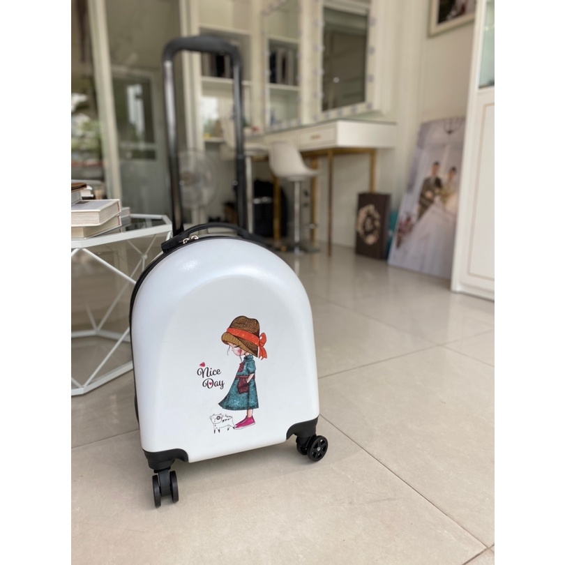 VALI SIZE 18 INCH IN HÌNH KHỦNG LONG BÉ TRAI BÉ GÁI MẪU MỚI NHẤT BÁNH XE XOAY 360 ĐỘ