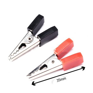 Bộ 2 Kẹp Cá Sấu 35mm - 10A ( Đỏ - Đen)