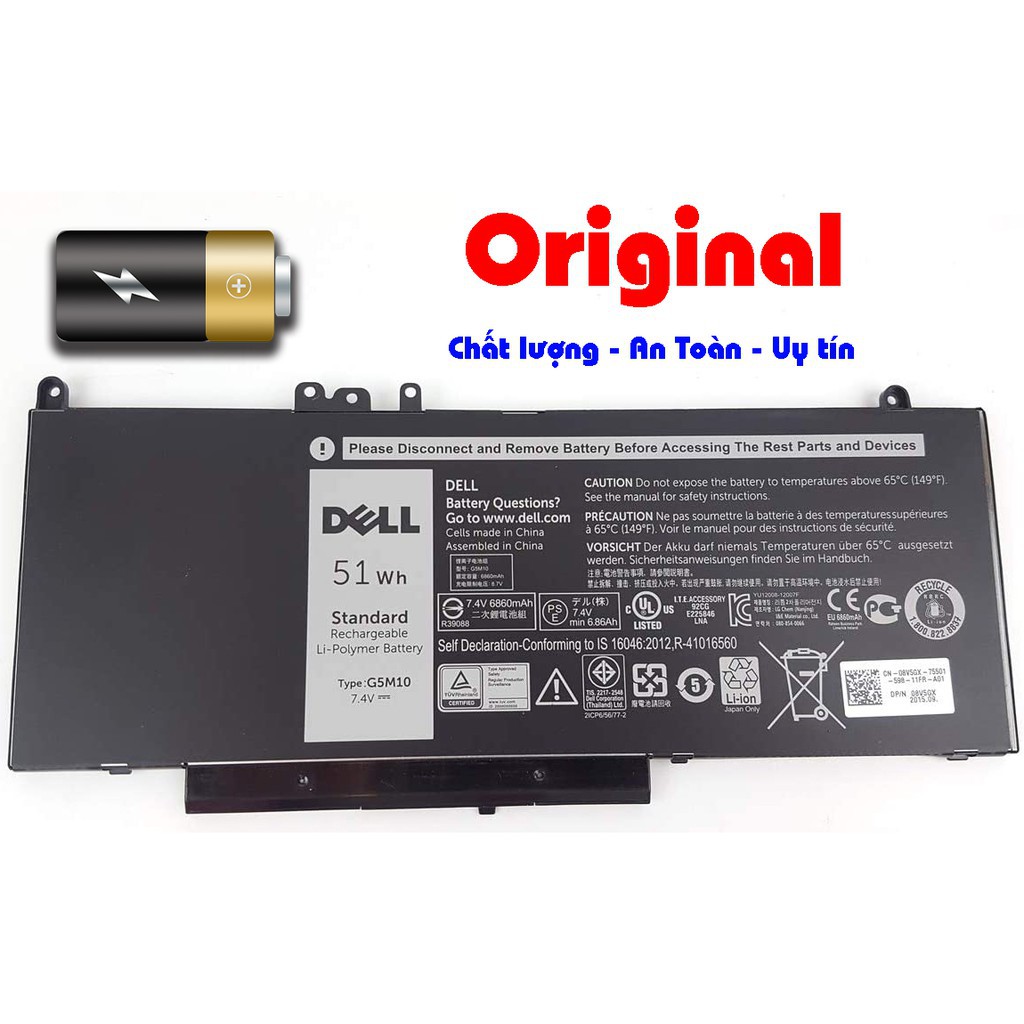 Pin Dell Latitude E5470 E5570 E5270 E3550 E5250 E5550 Precision M3510 6MT4T K3JK9 WJ5R2 4F5YV 0WYJC2 8V5GX