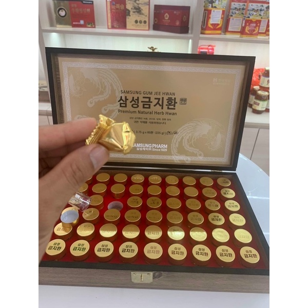 [NHẬP KHẨU CHÍNH HÃNG] An Cung Ngưu Hoàng Hoàn Hàn Quốc, Hộp Gỗ 60 Viên