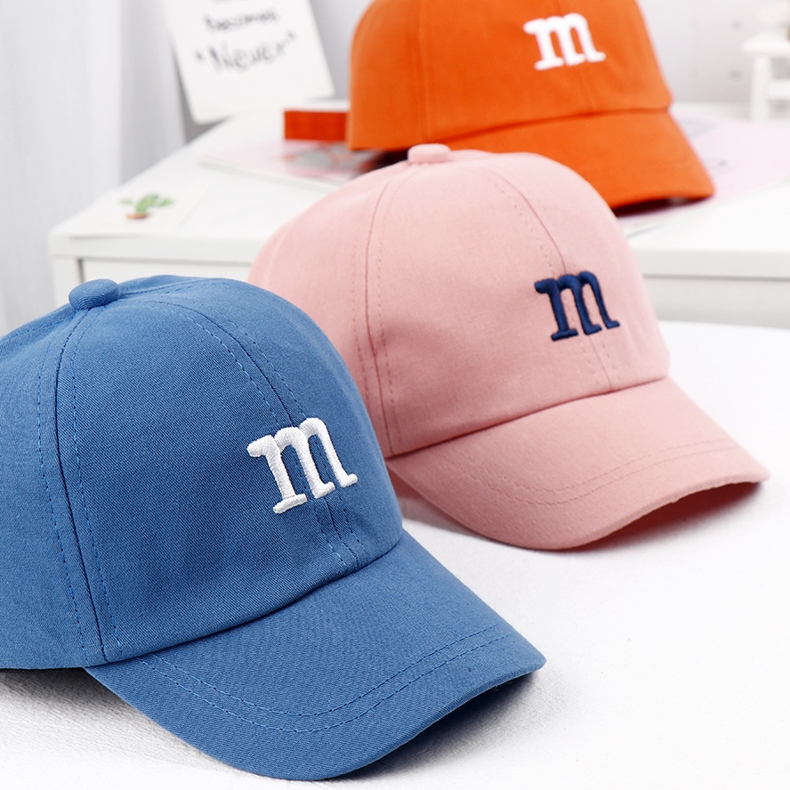 Nón Kết Thêu Họa Tiết M Với 9 Màu Sắc Xinh Xắn Cho Bé 1-3 Tuổi