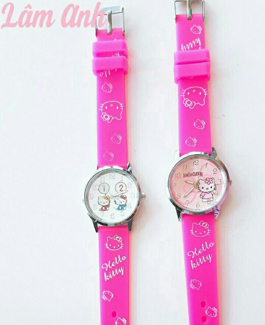 Đồng Hồ Mèo Hồng Bé Gái Dây Silicon Chống Nước | BigBuy360 - bigbuy360.vn