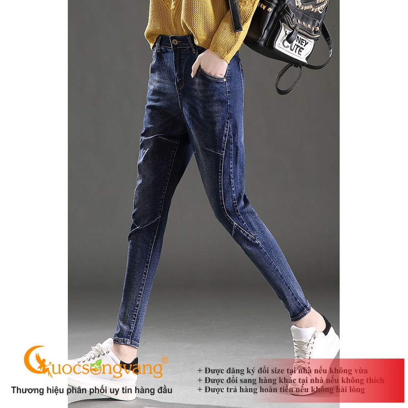 Quần baggy nữ quần jean nữ baggy ghép GLQ039