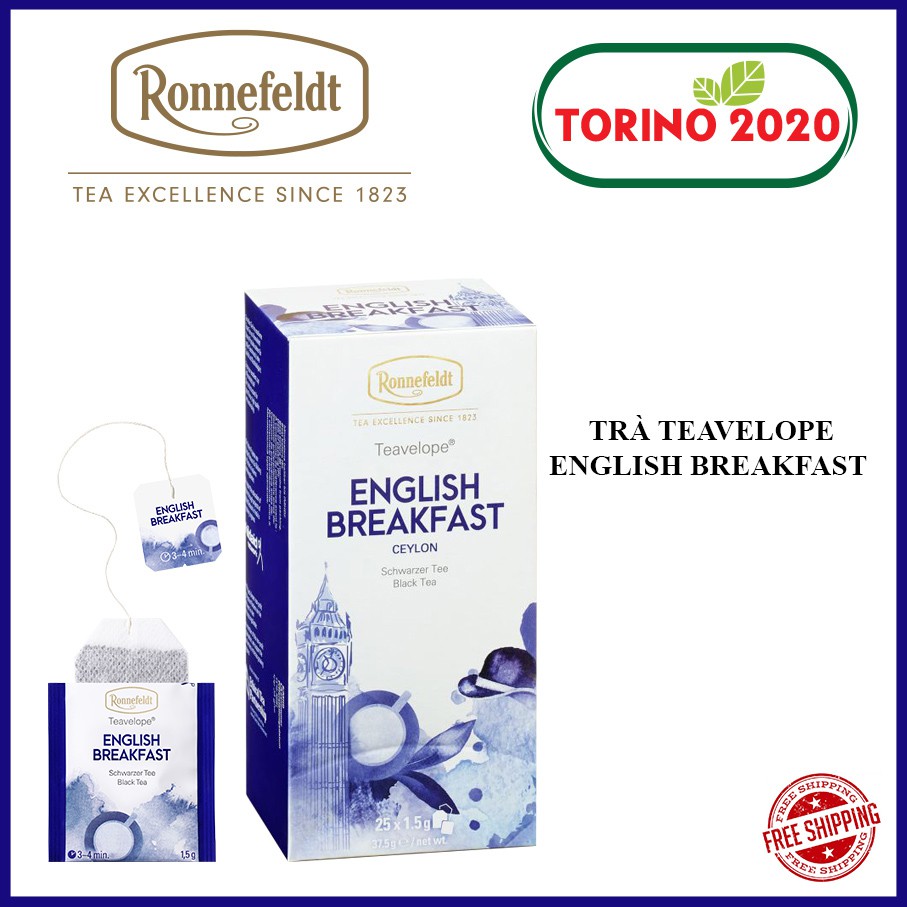 Trà Ronnefeldt tea ( Teavelope English Breakfast 1 hộp / 25 Sachets )