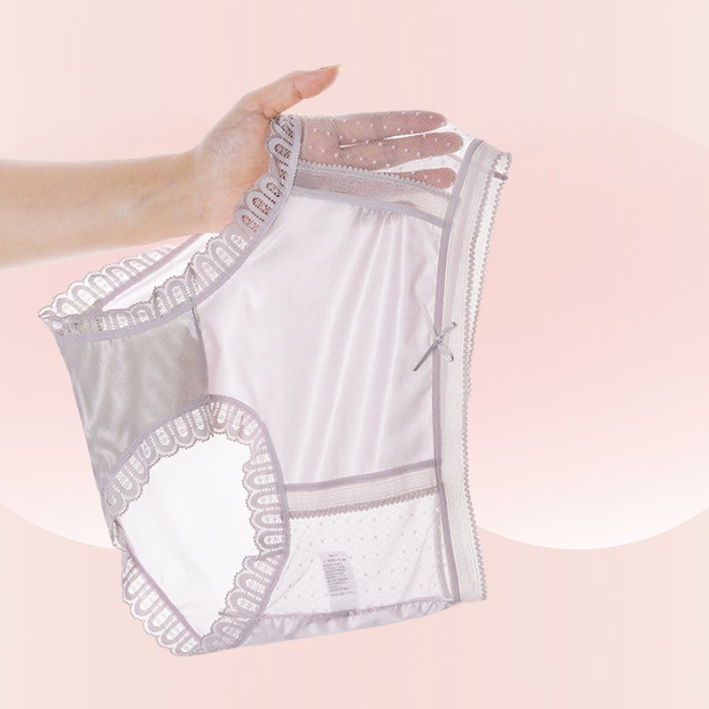 Quần Lót Cotton Phối Ren Siêu Mềm Mịn Co Dãn Thoáng Mát DAN L&amp;U 3031