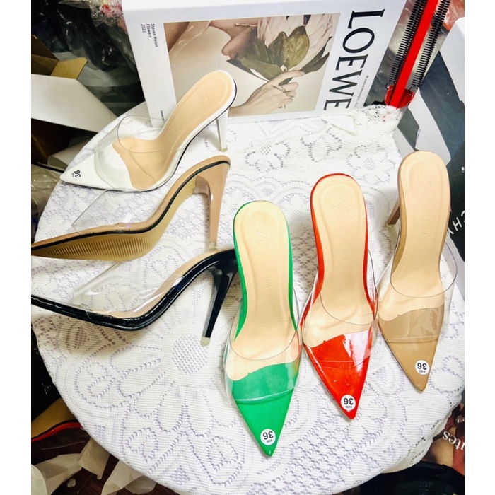 Giày guốc nhọn 9cm quai bản trong H2STORE siêu hót quanh năm cho nữ