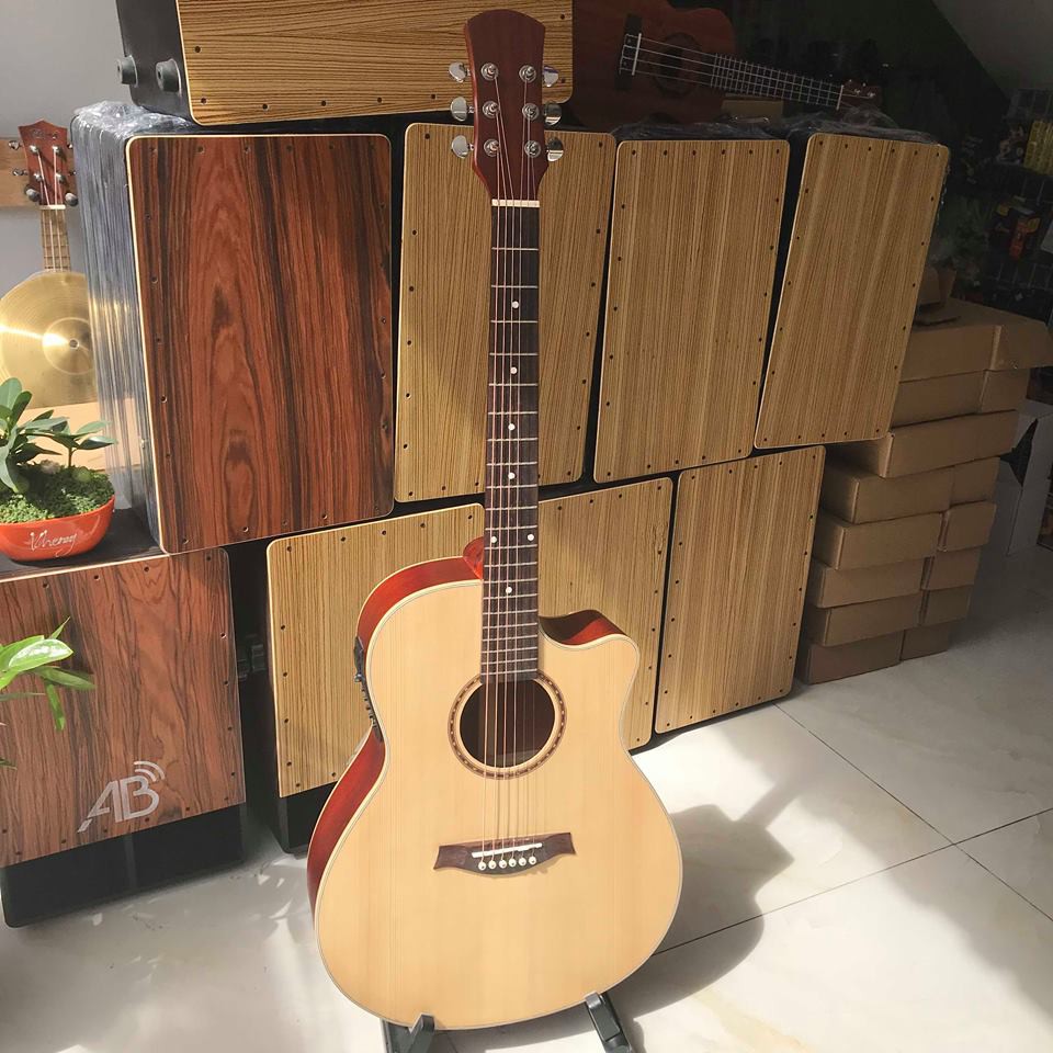 Đàn guitar SVA2 - đàn gỗ thịt và có ty chống cong, tặng 7 phụ kiện