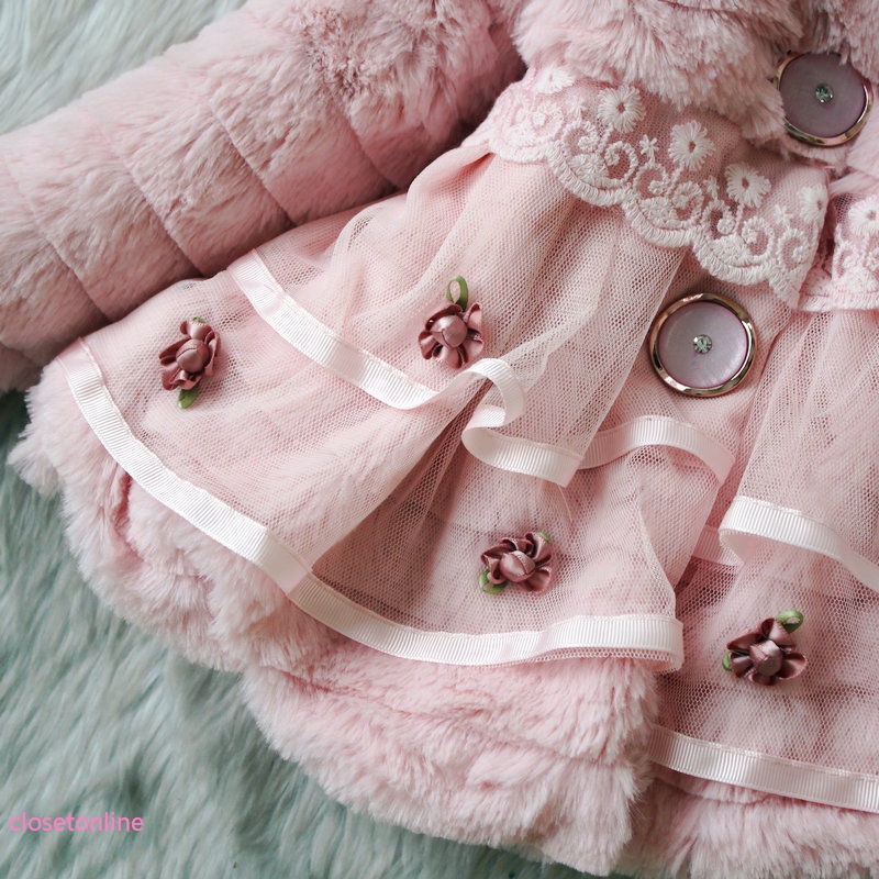 Áo khoác lông thú giữ ấm thời trang cho bé | BigBuy360 - bigbuy360.vn