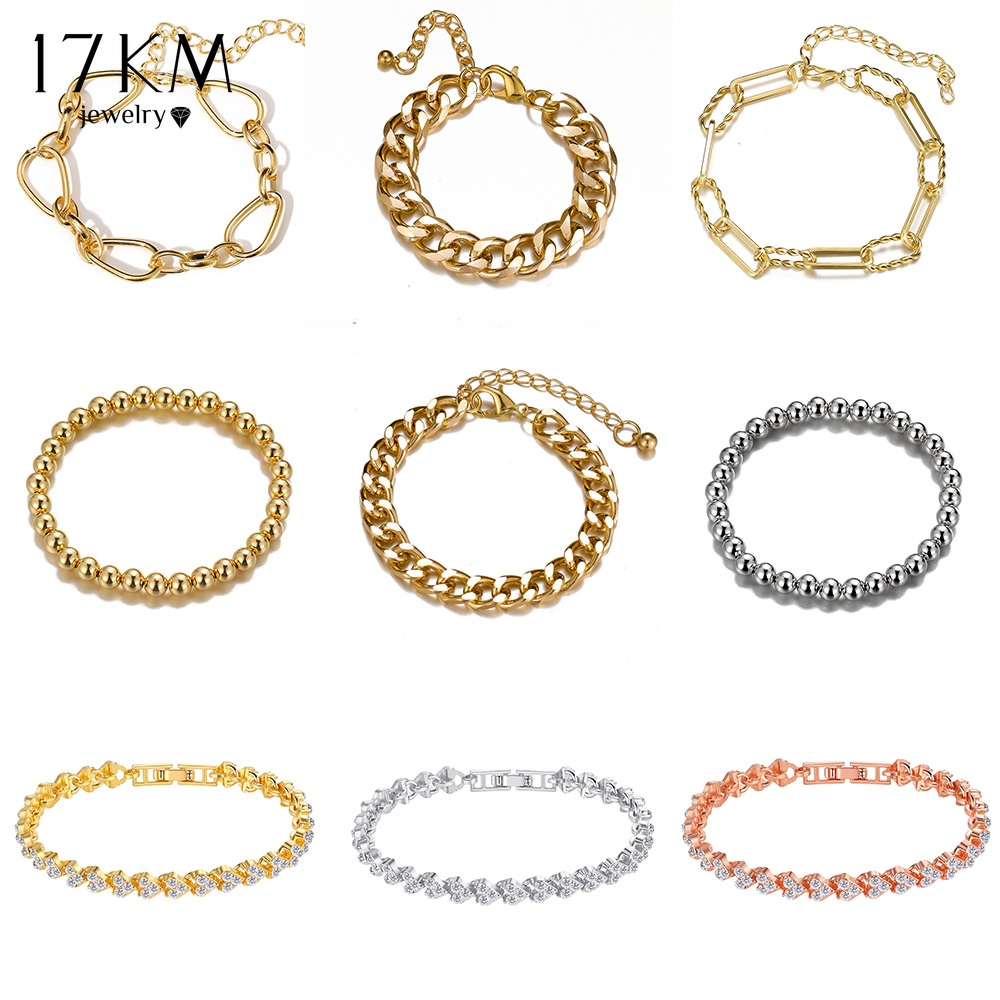 Vòng tay 17KM kim loại nhiều kiểu tùy chọn phong cách vintage thời trang cho nữ | BigBuy360 - bigbuy360.vn