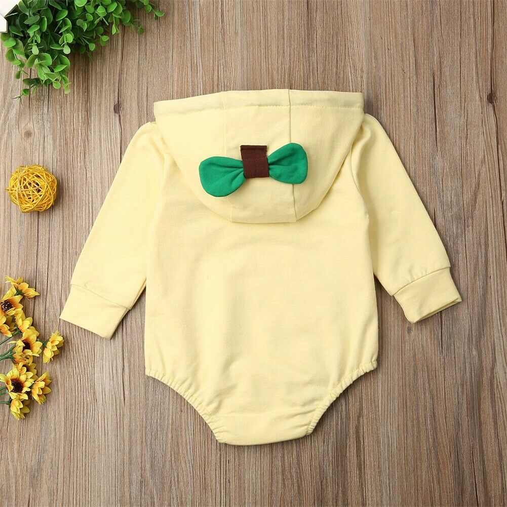 Jumpsuit tay dài hoạ tiết quả chuối đáng yêu xinh xắn cho bé