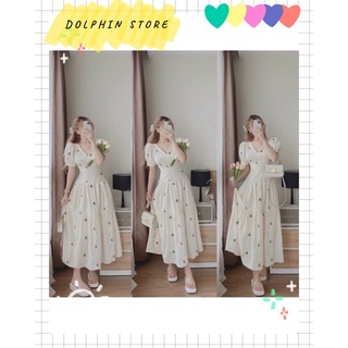 BIGSIZE Đầm midi hoa nhí bigsize