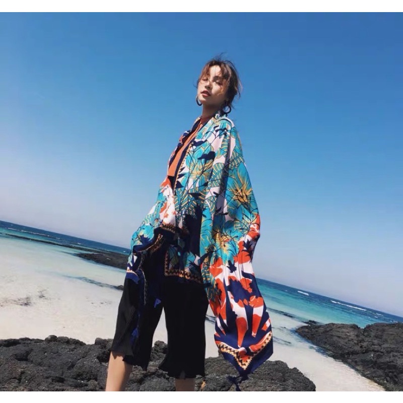 [Hàng đẹp] Khăn Boho Đi Biển Khổ To Dày Dặn Chống Nắng Hoạ Tiết Lạ Mắt