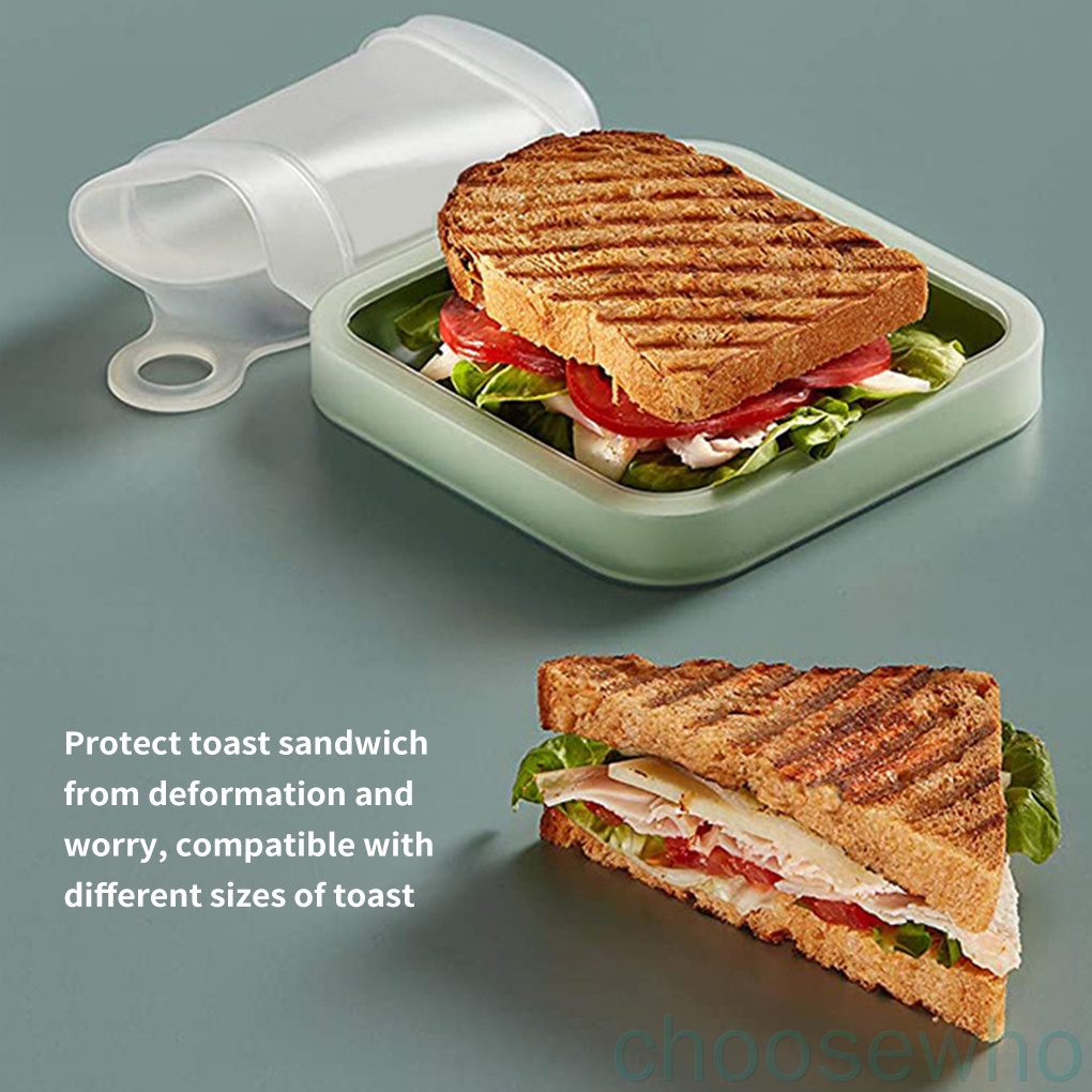 Hộp đựng bánh sandwich nướng bằng nhựa PP an toàn tiện dụng cho học sinh