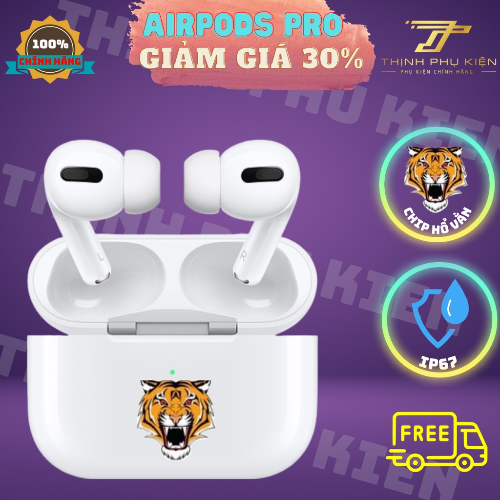 Tai Nghe Bluetooth AP Pro Hổ Vằn Chính Hãng Louda 1562m Full Chức Năng Sạc Không Dây Đổi Tên Định Vị Có Micro
