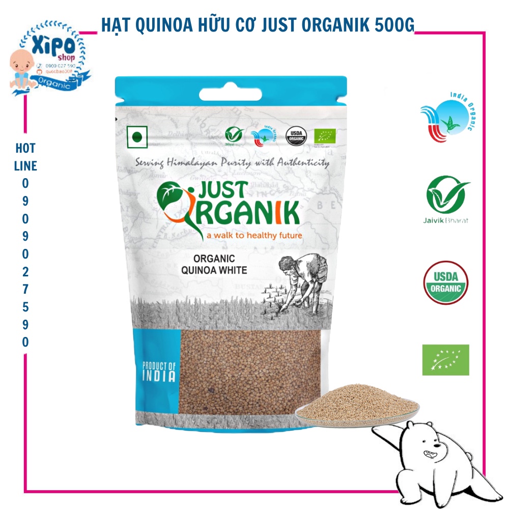 Hạt Quinoa / Diêm Mạch Hữu Cơ Just Organik 500g