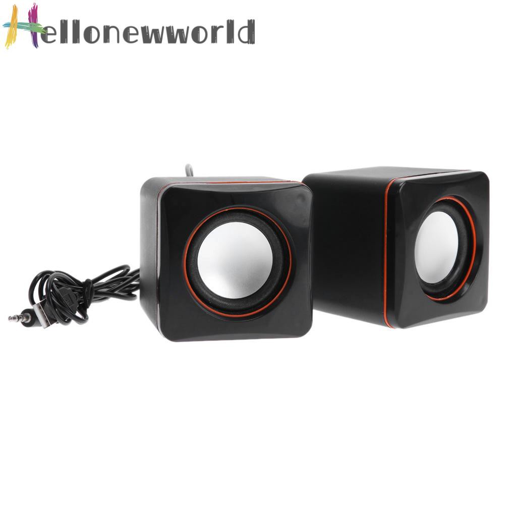 Hellonewworld USB 2.0 Notebook Desktop Portable Mini Audio Speaker Subwoofer for Laptop