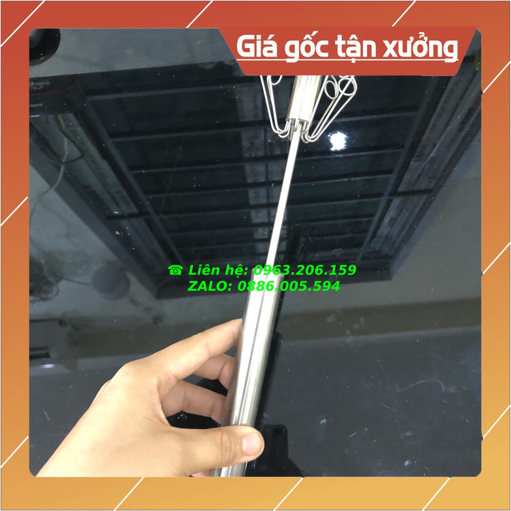 Cây Đánh Trứng Inox Kiểu mới Cầm Tay có trục xoay tự động tiện dụng