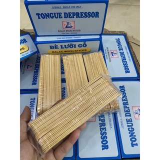Hộp 100 que đè lưỡi gỗ tiệt trùng y tế BALAC UÔD-mi