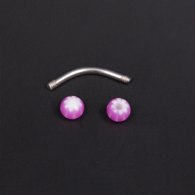 Set 30 khuyên xỏ lông mày nhiều màu sắc