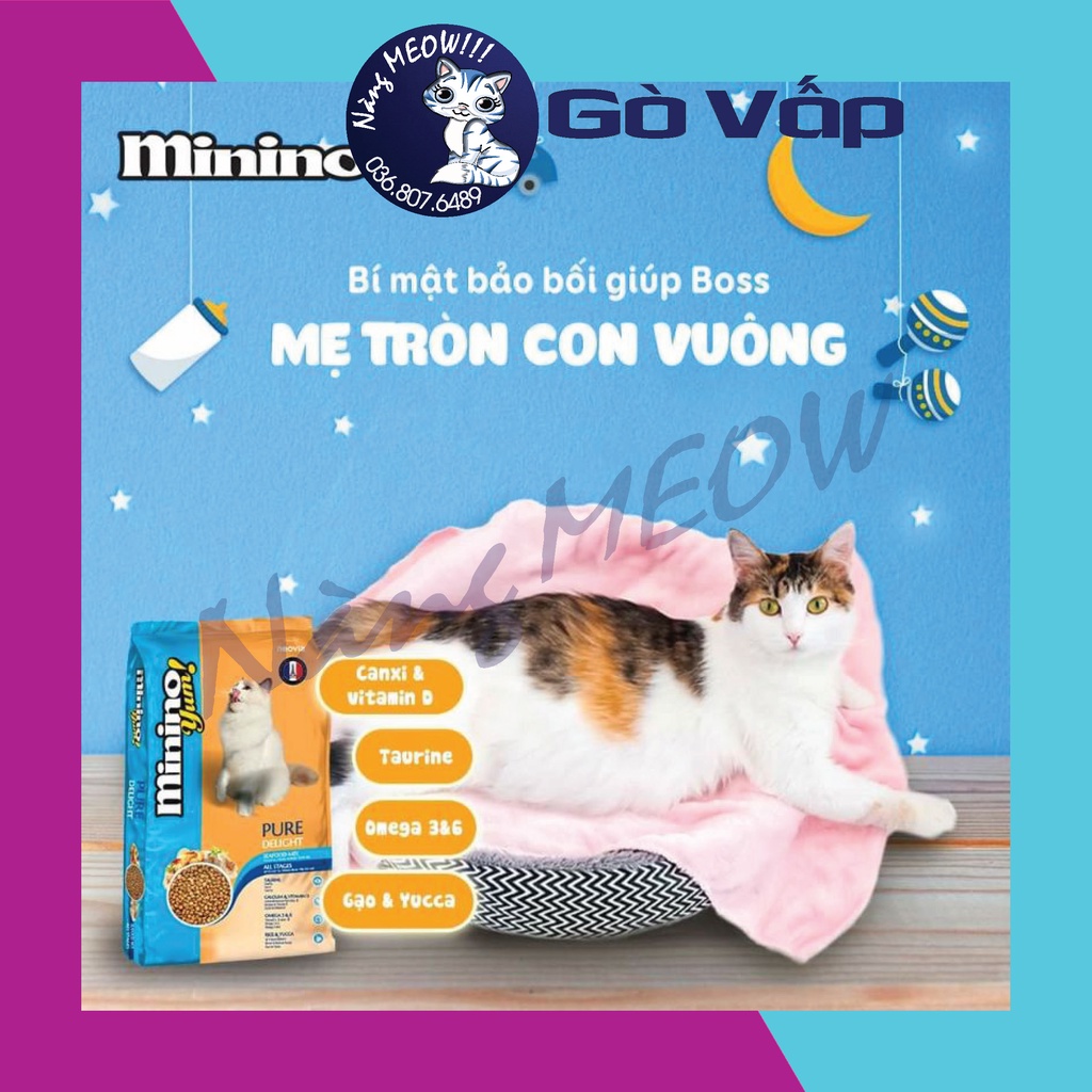 Hạt MININO YUM 1.5kg thức ăn mèo vị hải sản - NÀNG MEOW