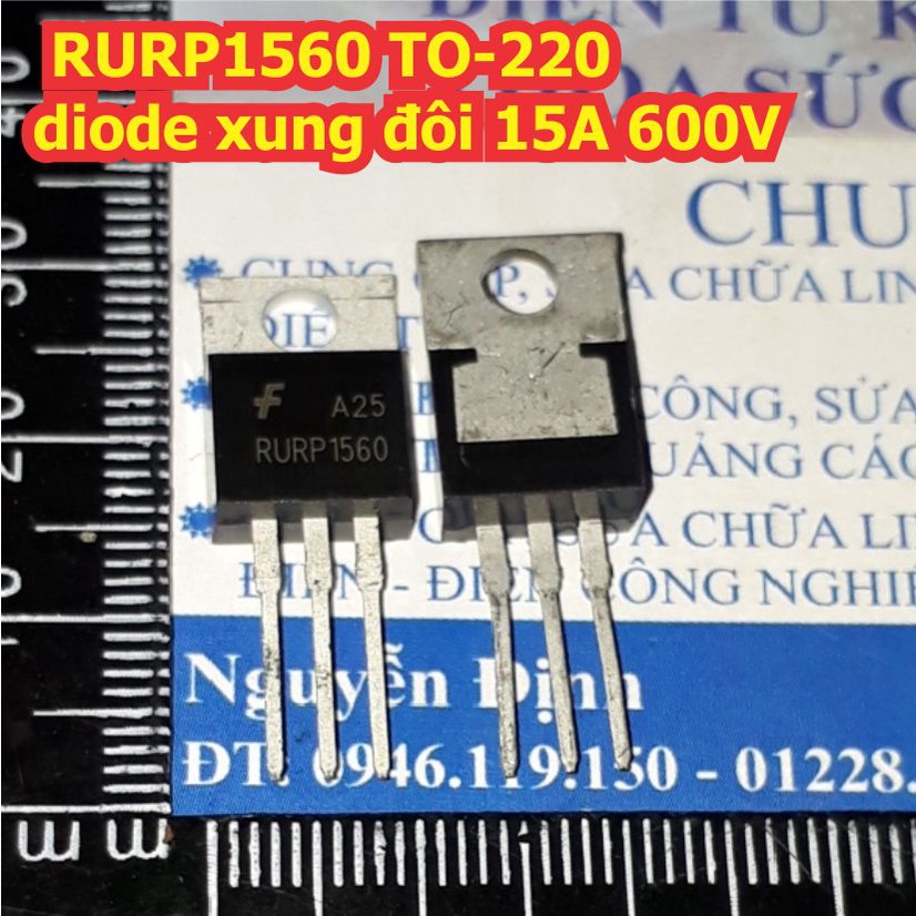 5 con MUR1660CT MUR1660 1660CT 1660 RURP1560 1560 TO-220 diode xung đôi 15A 16A 600V kde7814