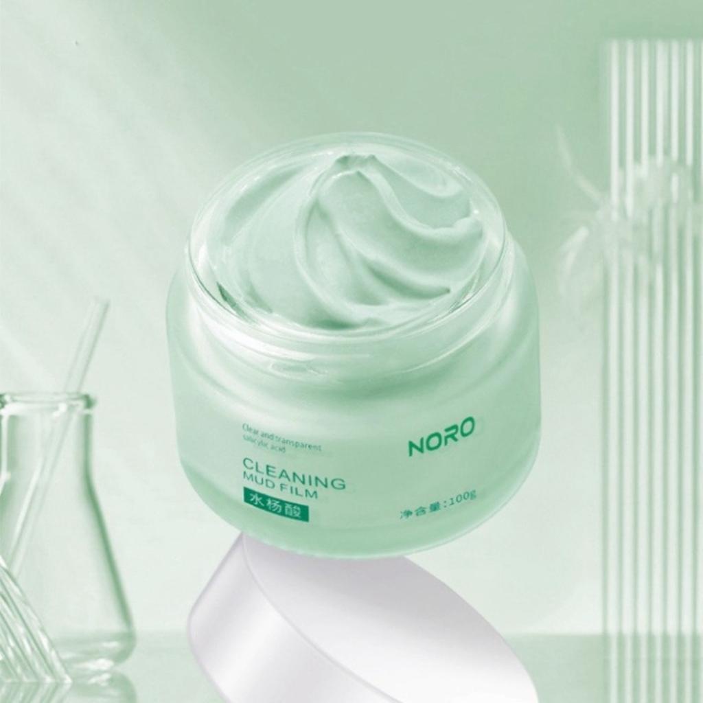 Mặt nạ bùn ngăn ngừa mụn đầu đen, cấp ẩm, dưỡng trắng da Noro 100g chính hãng mask trà xanh dưỡng ẩm nội địa Trung