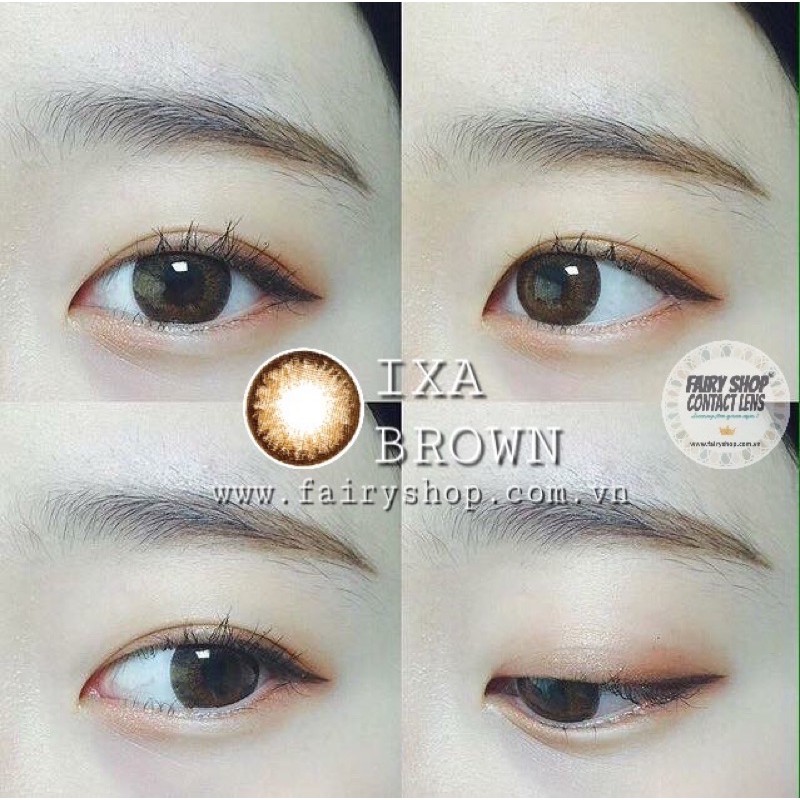 Áp tròng IXA BROWN 14.0mm - Kính Áp Tròng FAIRY SHOP CONTACT LENS độ 0 đến 6