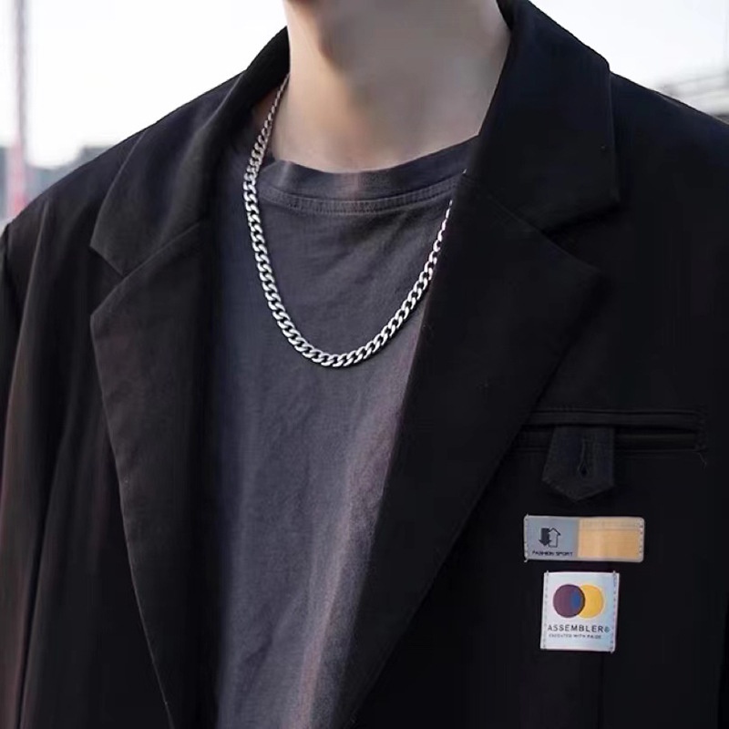 Dây chuyền nam inox kiểu lặc 5mm cực đẹp thép không gỉ