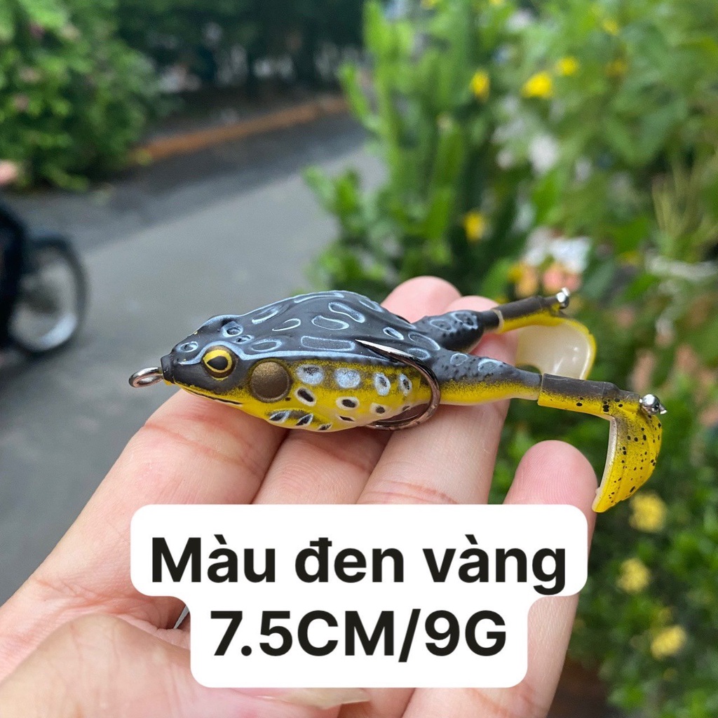 Mồi câu cá lóc,nhái hơi có chân xoáy nước FIMAX F1  - Mồi lure cá lóc.