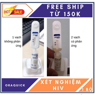 (Có sẵn)QUE TEST HIV KÍN ĐÁO AN TOÀN CHÍNH XÁC BẰNG DỊCH MIỆNG