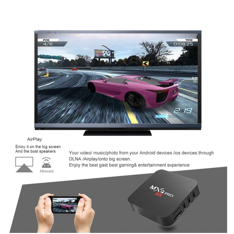 Tv Box Mxq Pro Android 7.1 Smart 5g 1g 8g & 2.4g & 5g Wifi 4k Google Netflix Youtube Chất Lượng Cao