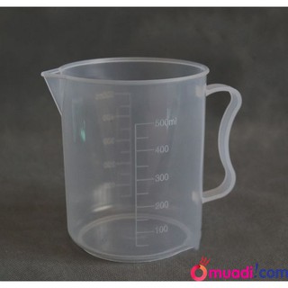 Ca đong nhựa 500ML-có vạch phân chia định lượng