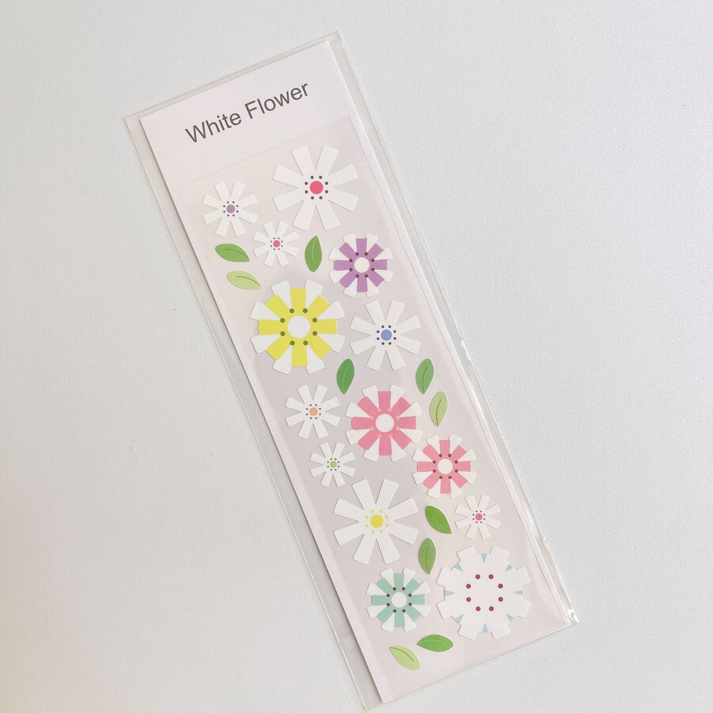 Tấm sticker giấy hoa, sao dễ thương