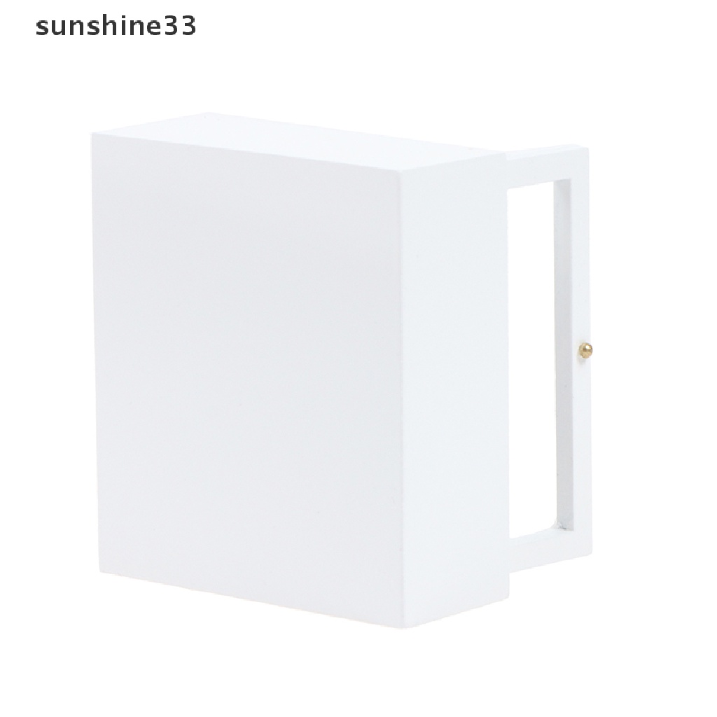 SU 1:12 Dollhouse Miniature White Wall Cupboard Storage Cabinet Model Furniture Toy n