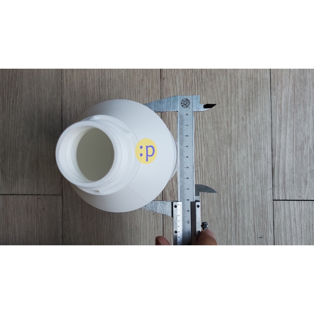 Chai Nhựa HDPE dầy Trắng, Nắp Vặn 1000ml 1 lít