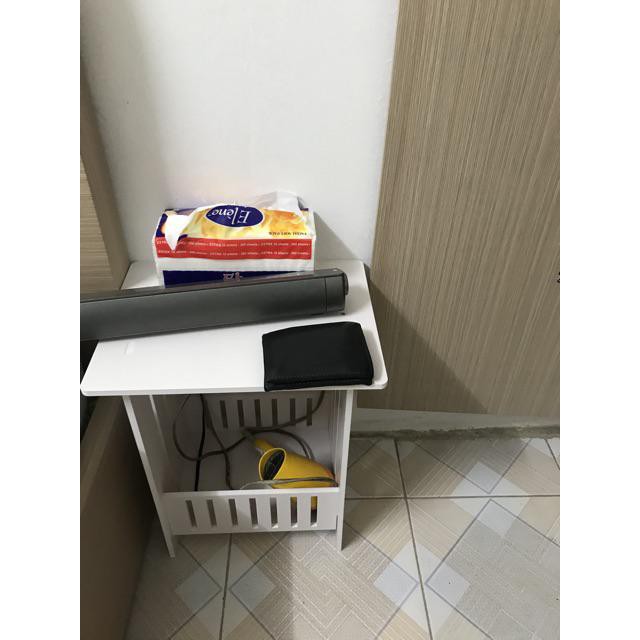 Bàn trà Gỗ vuông hiện đại đầu giường chống nước phòng khách/ngủ IG376 | BigBuy360 - bigbuy360.vn