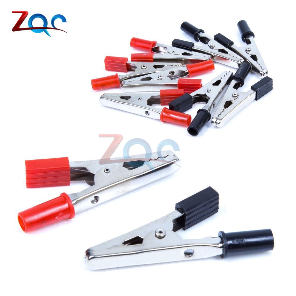 Set 10 kẹp bằng răng cá sấu bằng kim loại dùng xử lý dây cáp