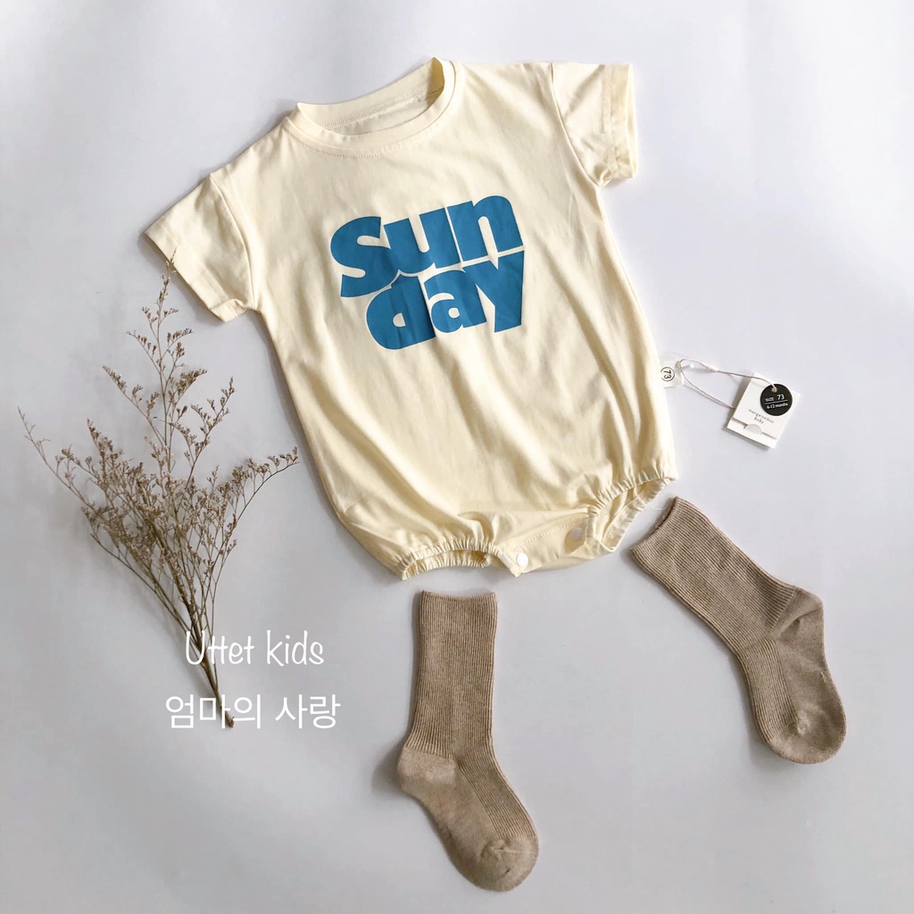 [Ảnh thật] JUMPSUIT SUN DAY HÀN QUỐC DÀNH CHO BÉ GÁI VÀ BÉ TRAI TỪ 6 THÁNG ĐẾN 12 THÁNG CHỤP HÌNH RẤT ĐẸP