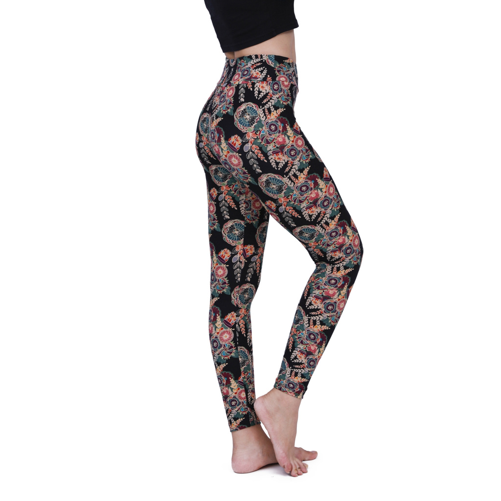 Quần Legging BIG SIZE cho người BÉO từ 70kg-85kg [HÀNG XUẤT DƯ, SIÊU CO GIÃN] -  Gym, Yoga Nữ, Họa Tiết 896 - Cạp Cao