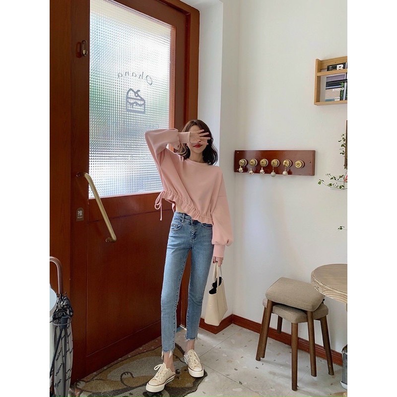 Áo croptop rút lai tay phồng hot hit Nam Anh 24 Shop | BigBuy360 - bigbuy360.vn