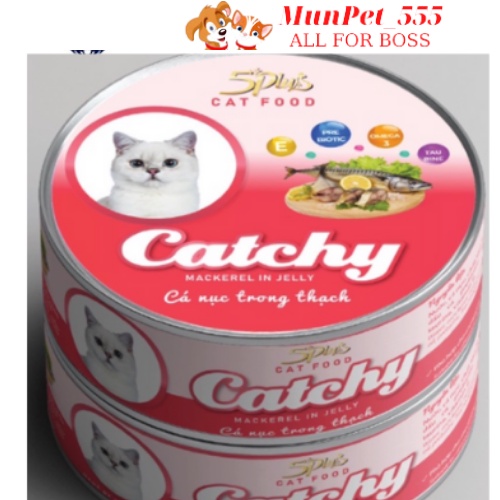 Pate dành cho mèo cưng dạng lon CATCHY 5PLUS 170g