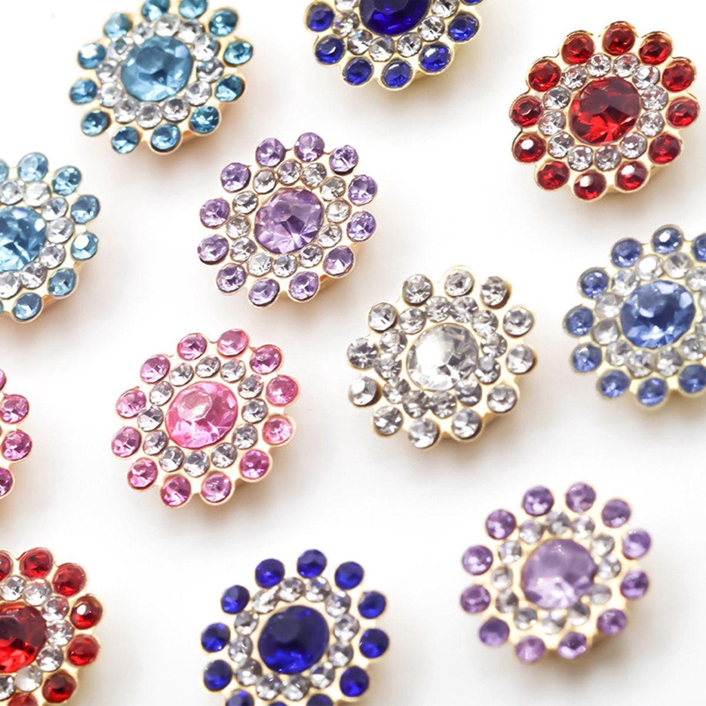 Nút Áo Hình Hoa Dùng Trang Trí Mũ DIY|Phụ Kiện Trang Trí Lưng Phẳng Độc Đáo Tiện Dụng